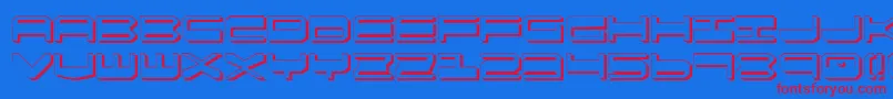 QuickgearShadow Font – Red Fonts on Blue Background