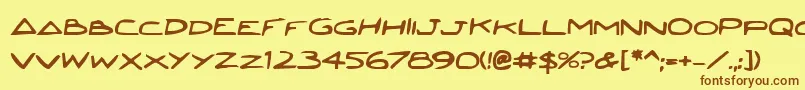 Jettafb Font – Brown Fonts on Yellow Background