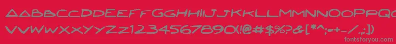 Jettafb Font – Gray Fonts on Red Background