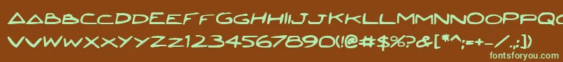 Jettafb Font – Green Fonts on Brown Background