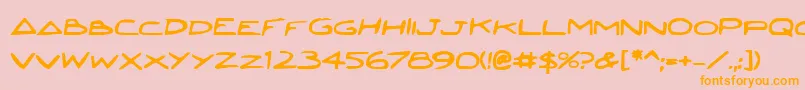 Jettafb-Schriftart – Orangefarbene Schriften auf rosa Hintergrund