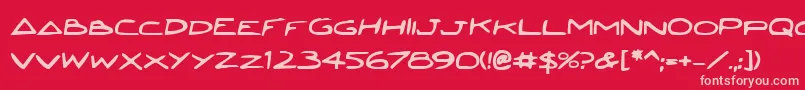 Jettafb Font – Pink Fonts on Red Background