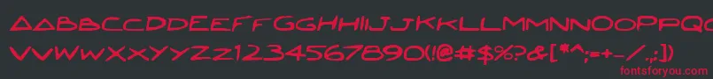 Jettafb Font – Red Fonts on Black Background