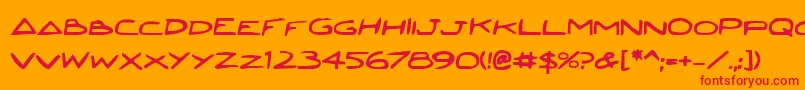 Jettafb Font – Red Fonts on Orange Background