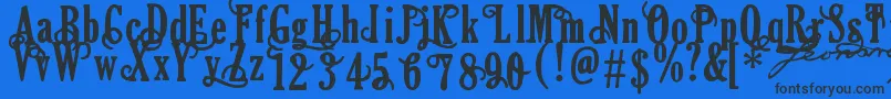 Areson Font – Black Fonts on Blue Background