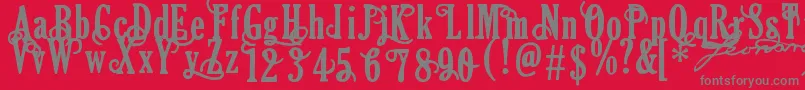 Areson Font – Gray Fonts on Red Background