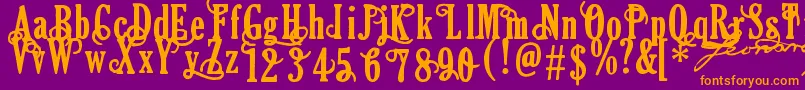 Areson Font – Orange Fonts on Purple Background