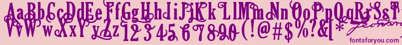 More about Areson Font Areson Font – Purple Fonts on Pink Background