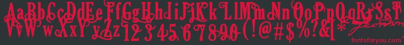 Areson Font – Red Fonts on Black Background
