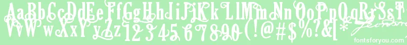 Areson Font – White Fonts on Green Background