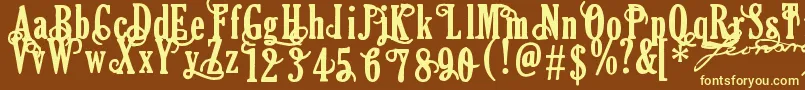 Areson Font – Yellow Fonts on Brown Background