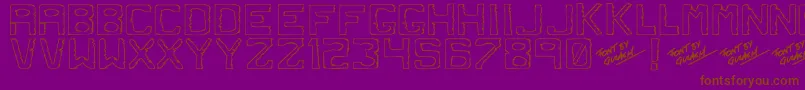 DirtyDung Font – Brown Fonts on Purple Background