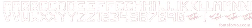 DirtyDung Font – Pink Fonts on White Background