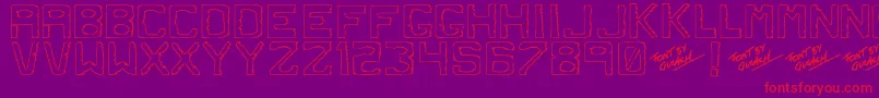 DirtyDung Font – Red Fonts on Purple Background