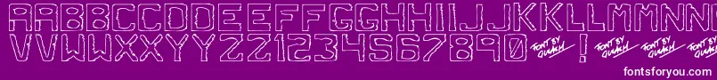 DirtyDung Font – White Fonts on Purple Background