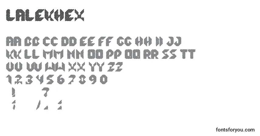 Schriftart LalekHex – Alphabet, Zahlen, spezielle Symbole