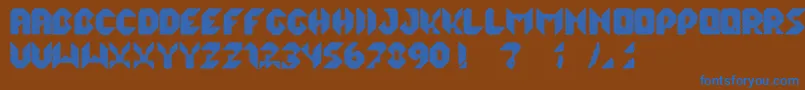 LalekHex Font – Blue Fonts on Brown Background