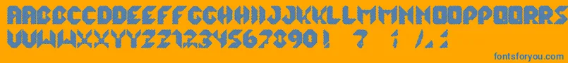 フォントLalekHex – オレンジの背景に青い文字