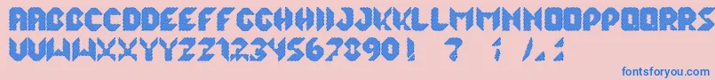 LalekHex Font – Blue Fonts on Pink Background