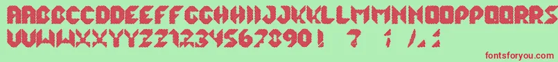 LalekHex Font – Red Fonts on Green Background