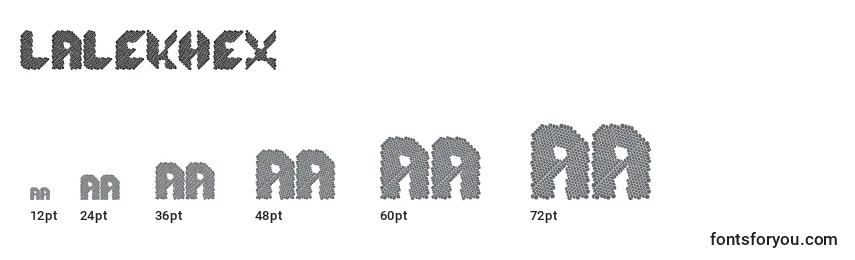 LalekHex Font Sizes