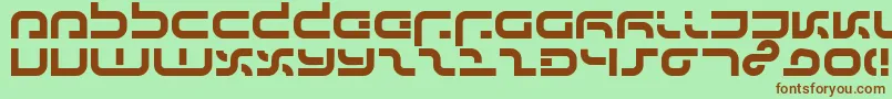 フォントIj19 – 緑の背景に茶色のフォント