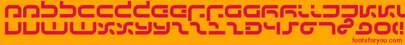 フォントIj19 – オレンジの背景に赤い文字