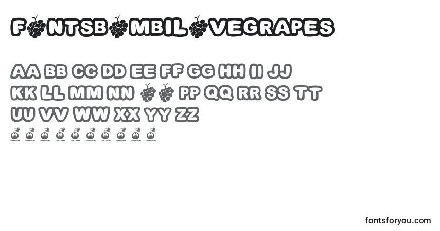FontsBombILoveGrapes Font – alphabet, numbers, special characters