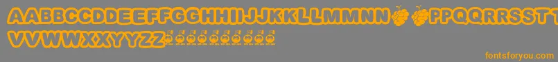 FontsBombILoveGrapes Font – Orange Fonts on Gray Background