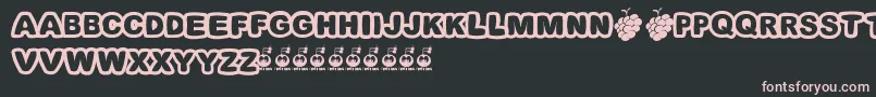 FontsBombILoveGrapes Font – Pink Fonts on Black Background