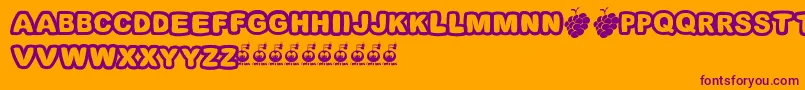 FontsBombILoveGrapes Font – Purple Fonts on Orange Background