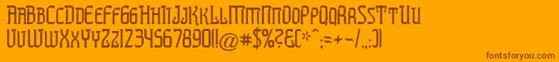 PresidenteTequila Font – Brown Fonts on Orange Background