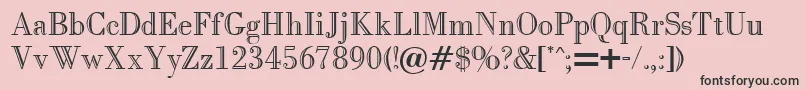 ObodoniOpen Font – Black Fonts on Pink Background