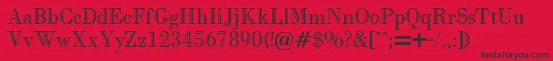 ObodoniOpen Font – Black Fonts on Red Background