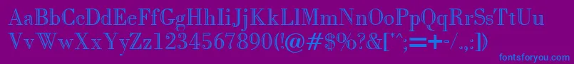 ObodoniOpen Font – Blue Fonts on Purple Background