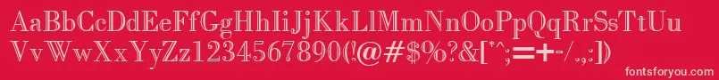 ObodoniOpen Font – Pink Fonts on Red Background