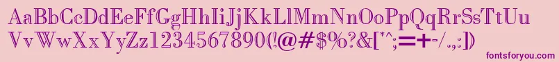 ObodoniOpen Font – Purple Fonts on Pink Background