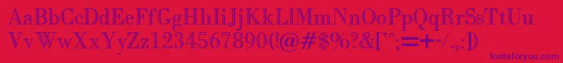 ObodoniOpen Font – Purple Fonts on Red Background