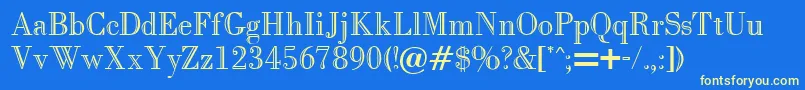 ObodoniOpen Font – Yellow Fonts on Blue Background