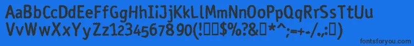 RosangoBold Font – Black Fonts on Blue Background