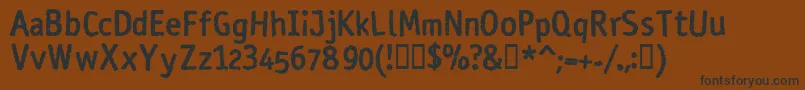 RosangoBold Font – Black Fonts on Brown Background