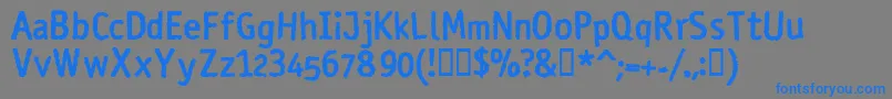 フォントRosangoBold – 灰色の背景に青い文字