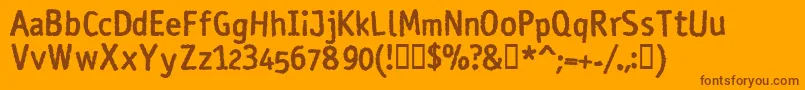 RosangoBold Font – Brown Fonts on Orange Background