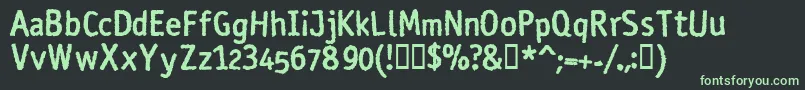 RosangoBold Font – Green Fonts on Black Background