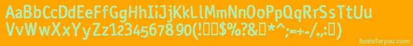 RosangoBold Font – Green Fonts on Orange Background