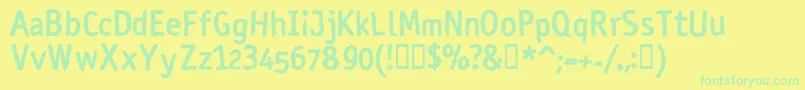 RosangoBold Font – Green Fonts on Yellow Background