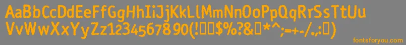 RosangoBold-Schriftart – Orangefarbene Schriften auf grauem Hintergrund