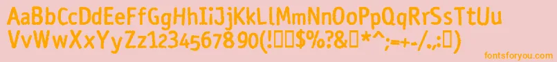 RosangoBold Font – Orange Fonts on Pink Background