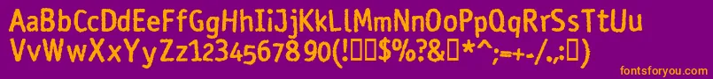 RosangoBold Font – Orange Fonts on Purple Background