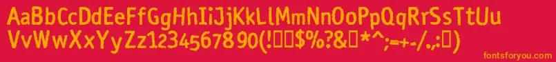 RosangoBold Font – Orange Fonts on Red Background